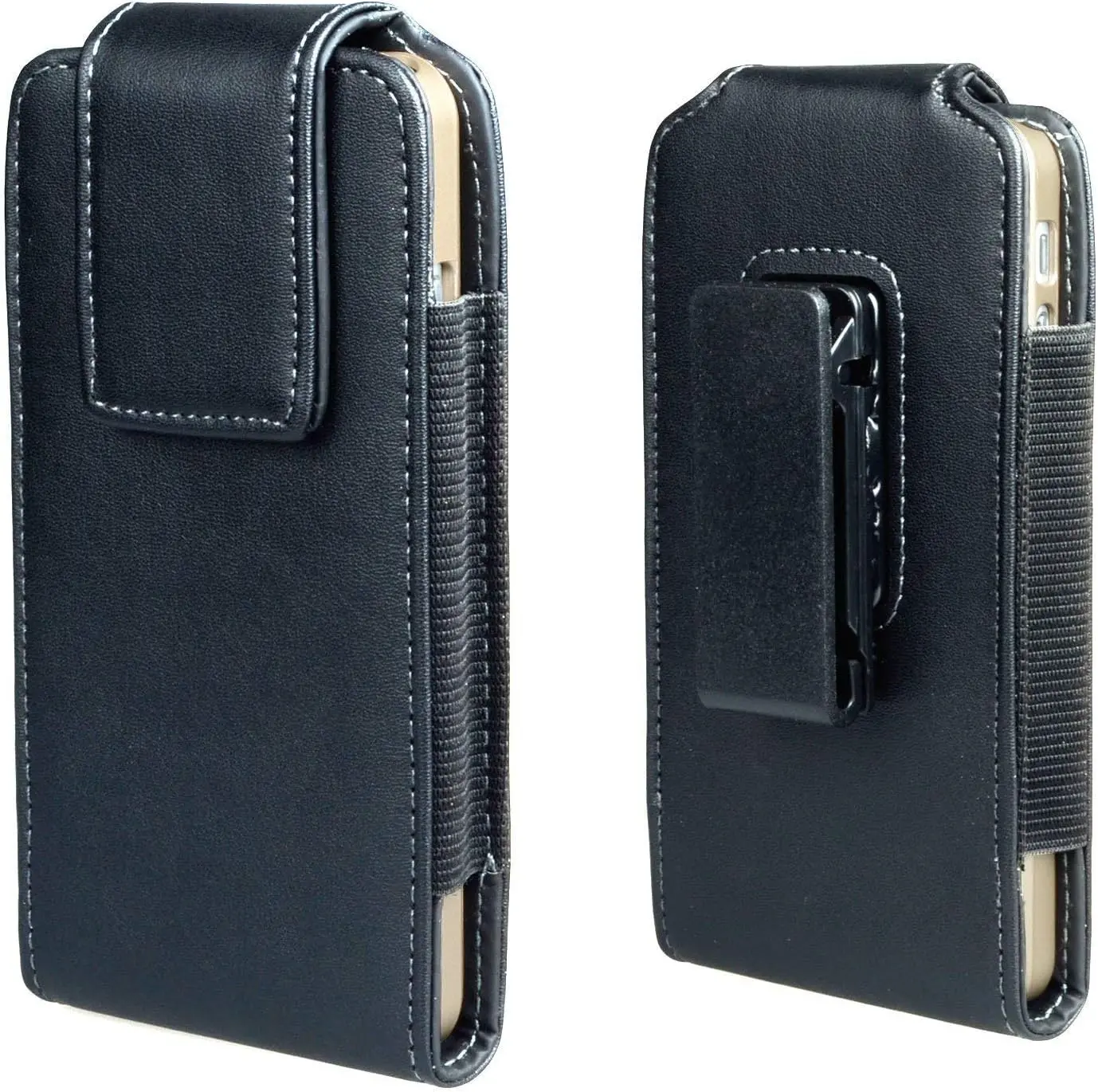 iphone 6s 4.7 Inch Holster Case, Gcepls Premium Leather Pouch Sleeve Carrying Case with Belt Clip Holster for iphone 6s, Samsung Galaxy S7, iPhone 7 (Vertical Black)