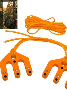 2-Piece Hoist Block and Tackle System, Portable Rope Lifting Gear, Ideal for Outdoor Hunting, Easy Equipment Handling in Wilderness