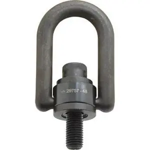 American Drill Bushing 5,000 Lbs. Load Capacity, 3-1/2 Inch Wide x 5.31 Inch High x 2.31 Inch Opening, Extra Duty Center Pull Hoist Ring 3/4-10 Thread Size, 1-1/2 Inch Thread Length, 1 Inch Radius, 1-1/2 Inch Chuck Height 33716