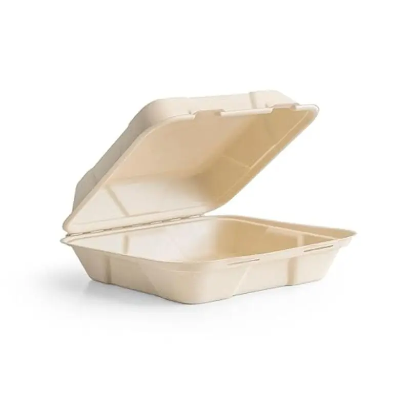 Vegware VEGVWHC101NFA 10 in. Compostable Clamshell Containers, Pack of 200