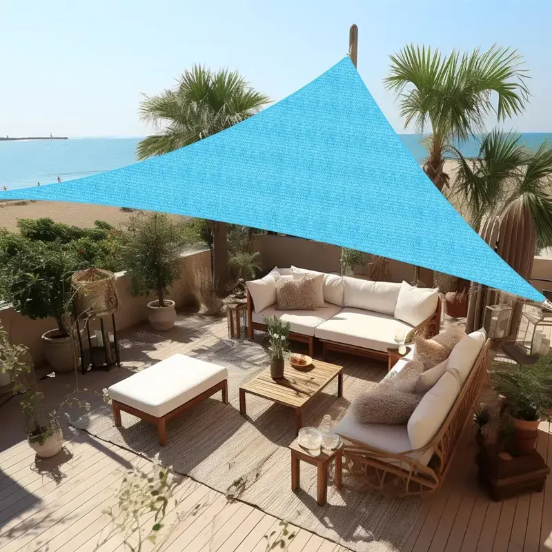 Waterproof Sun Shade Sail Patio Canopy Cover Awning Shelter,Outdoor Triangle Sunshade Polyester Canopy Tent, Folding Canopy, Foldable Waterproof Rain Shelter for Garden Patio