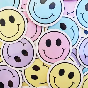 Pastel Smiley Face Stickers