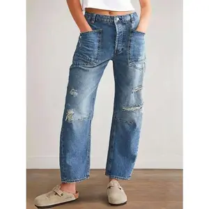 Distressed Jeans with Pockets