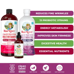 MaryRuth's Morning Multivitamin, Skin Renew & Digestion Bundle - Morning Multivitamin - Nighttime Multimineral + Skin Renew - Probiotic 4oz