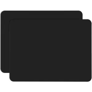 2-Pack Silicone Craft Mat, 15.7inch x 11.8inch Silicone Mat for Crafts, Large Heat-Resistant Mat for Jewelry Casting, Epoxy Resin, Painting, Counter Table Protector, Placemat, Non-Stick, Black