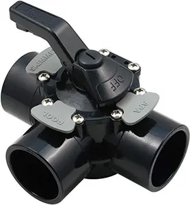 Waterway Plastics 6007100CPVC 2 in. PVC 3 Way Diverter Valve, Pvc Plastic, Standard Size