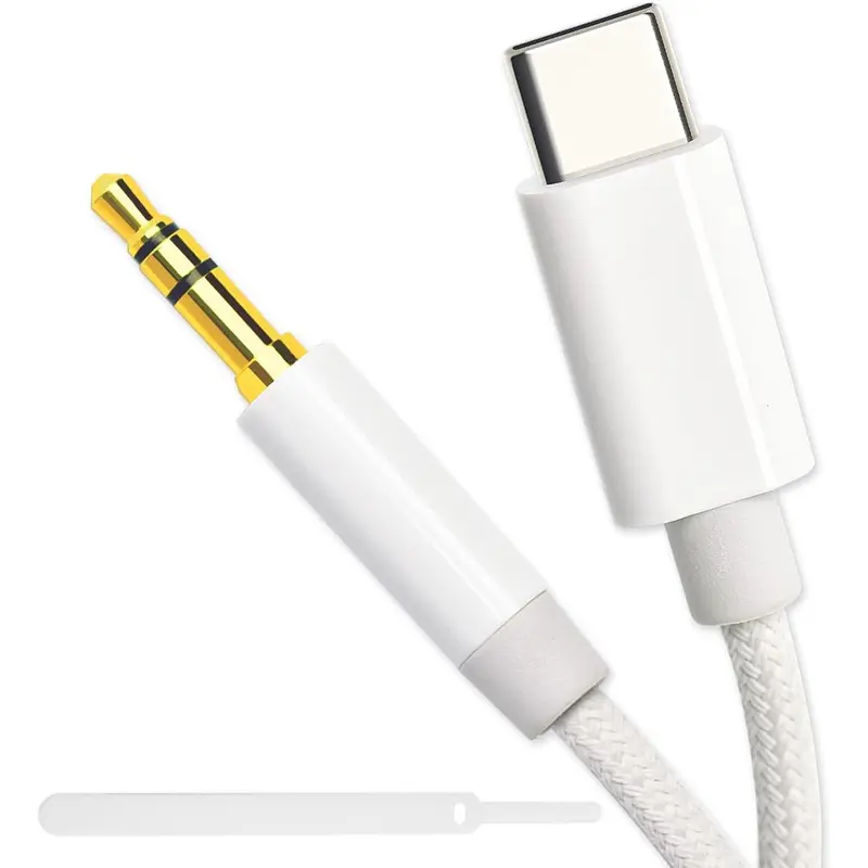 Aux to USB C  6.6 ft, USB C to 3.5mm Audio Aux Jack  Type C to 3.5mm Headphone  Stereo Cord Compatible with  16 15/15Plus/Pro/Pro Max, Galaxy S24 S23 iPad Pro Air Pixel