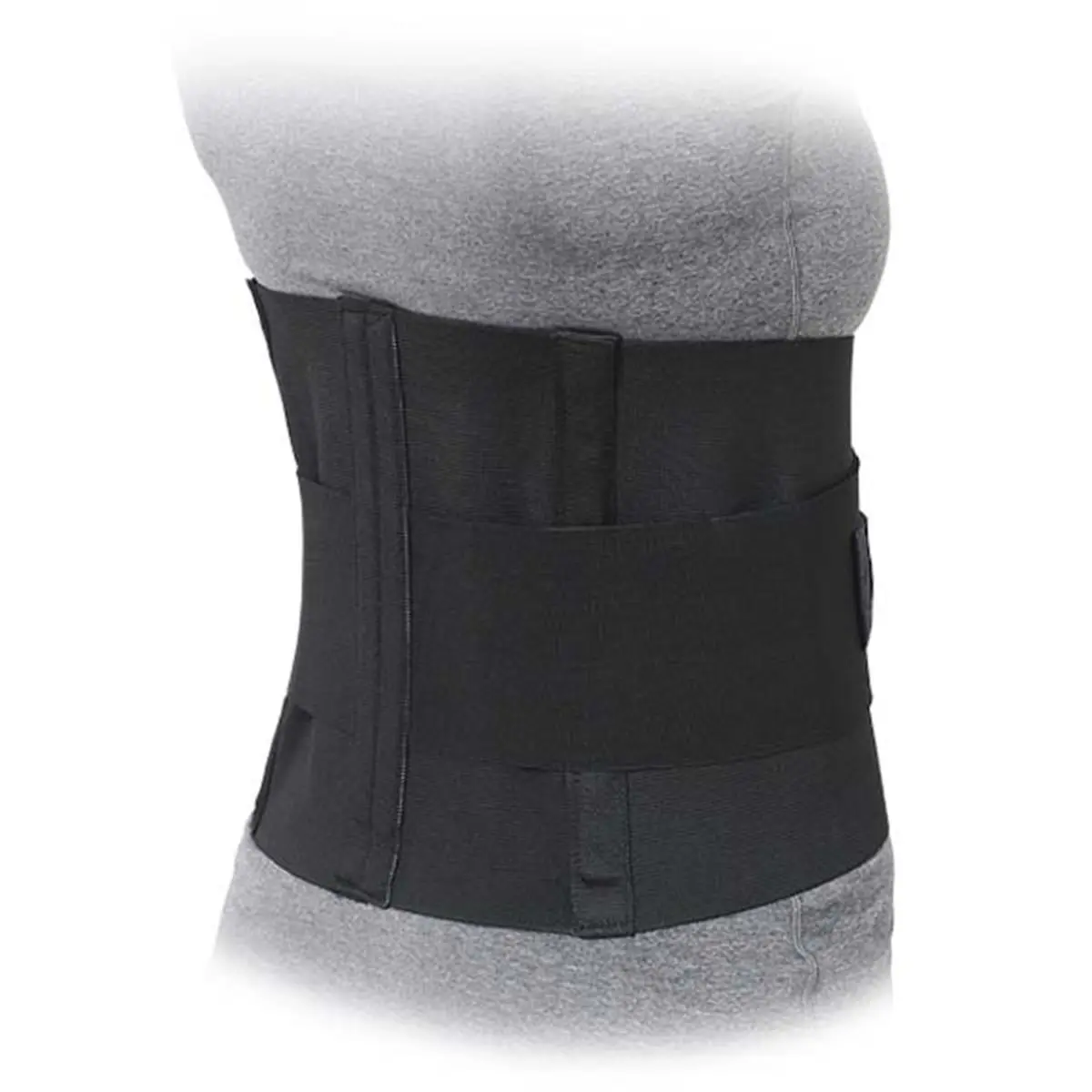 Advanced Orthopaedics 509-B 10 Inches All-Elastic Lumbar Sacral Support Belt for Adults - Waist & Abdomen, Joint Muscle, Abdominal Belt, Back-Mounted Uses - Double-Pull Tension Straps, Tie Closure - Black - 2X Large, Belt Waist & Abdomen Support
