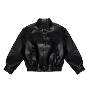 Leather Baseball Bomber Leather Varsity Jacket for Men