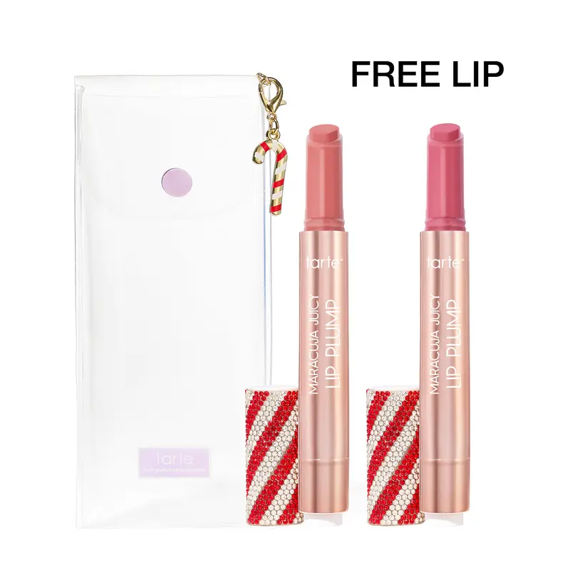 tarte limited-edition peppermint lip plump duo - FREE gift bag & charm