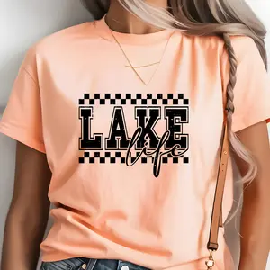 Lake Life In 3 Different Colors to Choose Direct To Film Print, DTF Print, Ready To Press Print For T-Shirts