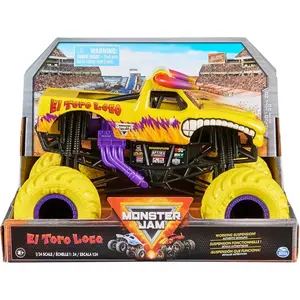 Monster Jam, Official El Toro Loco Monster Truck, Collector Die-Cast Vehicle, 1:24 Scale, Gift for Collectors, Kids, Boys & Girls, 3+