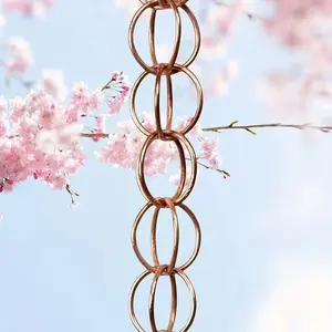 Rain Chain Butterfly Heart-Shaped Metal Rain Chain, Garden Craft Decorative Accessory, Durable Design for Outdoor Use