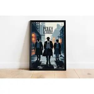 Peaky Blinders Poster, Vintage Gangster TV Show Print, 1920s Noir Artwork, Cinematic Wall Decor, British Crime Drama Art, Gift For Fans Frames Glossy