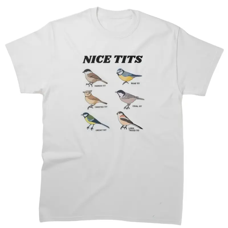 Funny Bird Graphics Short-Sleeve Vintage T-Shirt - Unisex Sports & Outdoor Apparel, Oversized Relaxed Fit Baggy Washed Casual Streetwear Top, Shortsleeve