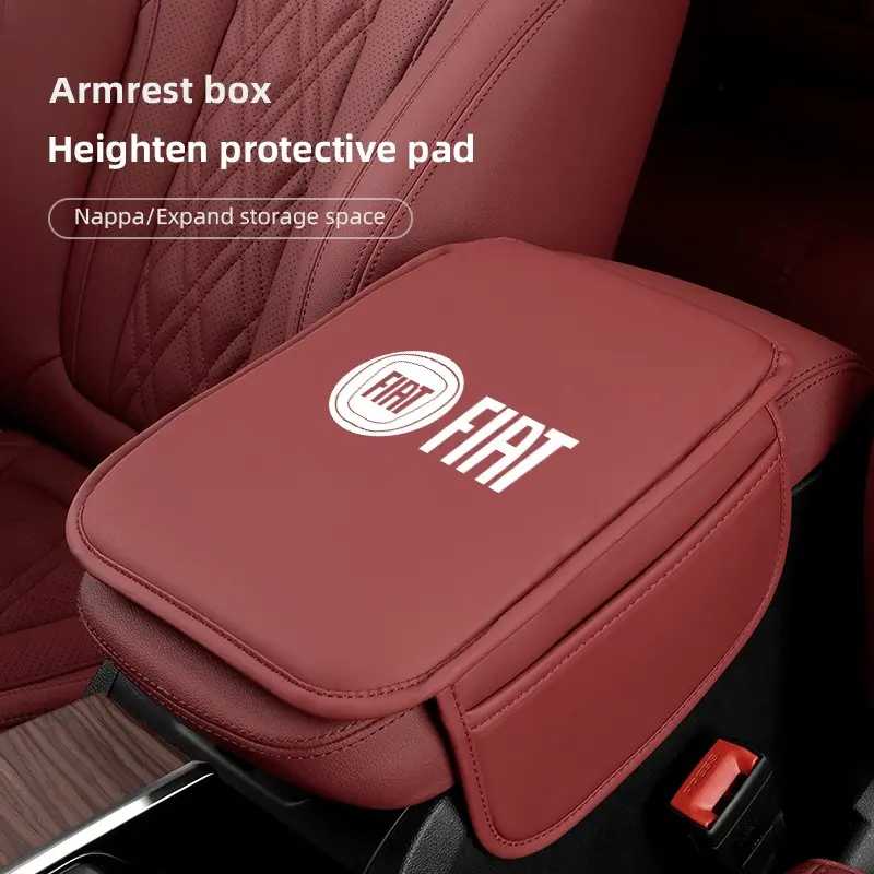 Car Armrest Mats Arm Rest Cushion Interior Accessories For FIAT Abarth Pulse Panda Tipo Strada 600 500X Mobi Doblo Fullback Freemont Toro Qubo Fiorino Aegea Punto