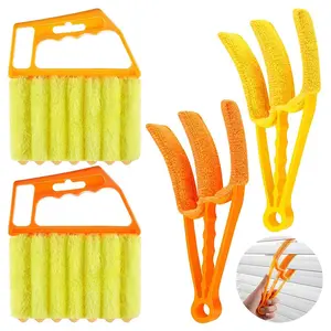 Window Venetian Blind Cleaning Duster, 4 Counts/set Handheld Detachable Window Shutter Air Conditioner Cleaning Brush, Household Cleaning Tool for Home Kitchen Bathroom