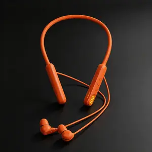 Neckband Wireless Bluetooth Earbuds - Audio Headphone with 48H Standby, Low Latency, 13mm Drivers, ENC, Sound Isolation, Magnetic Silicone Design, Card Support, MP3 Playback, Smart Voice Assistant, Type-C Jack, Hands-Free Calls for Sports & Gaming