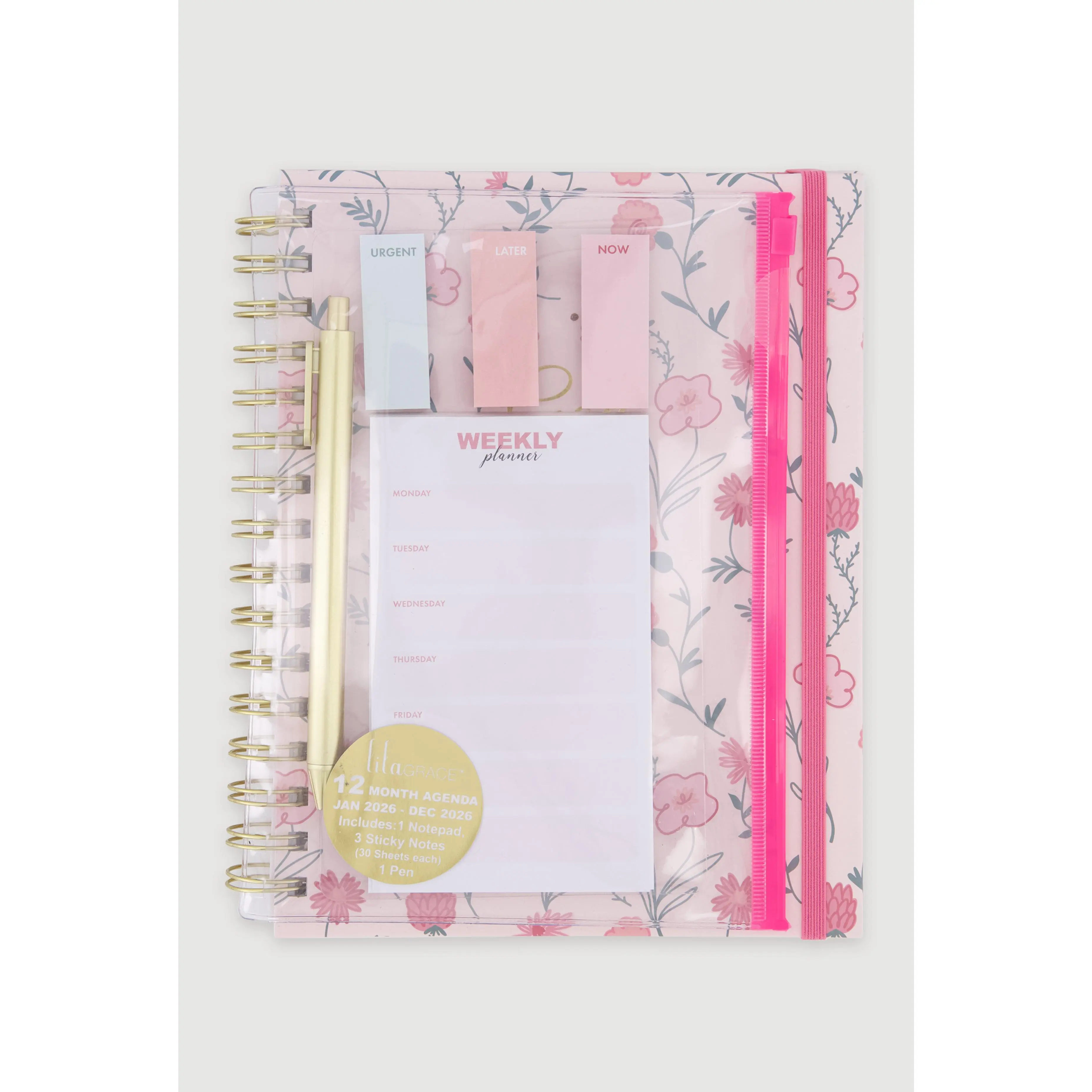 God Is In All Things Floral Monthly Planner Set
