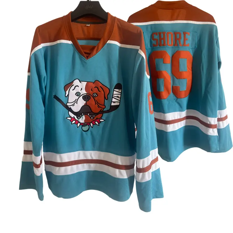 Men's Sudbury Bulldogs Shore 69 Series Blue Stitched Embroidery Athletic Style Ice Hockey Jersey, Classic Design, Sizes M-3XL, Game Days, Multi-Size, Plus Size