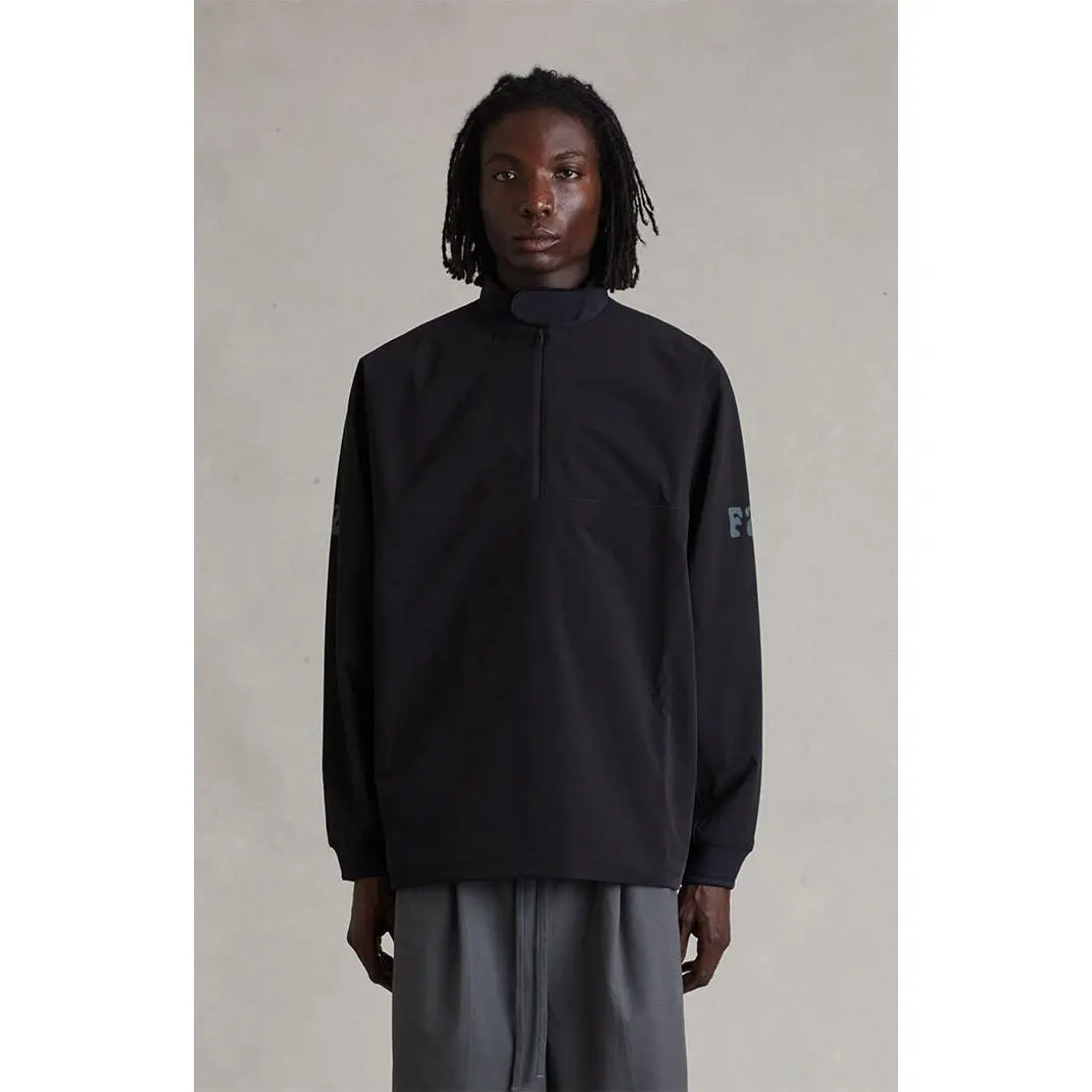 Fear of God ESSENTIALS Men's Vintage Black Half Zip Track Jacket