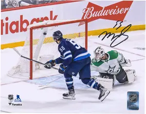Mark Scheifele Winnipeg Jets Autographed 8" x 10" Blue Goal Photograph - Fanatics Authentic Certified