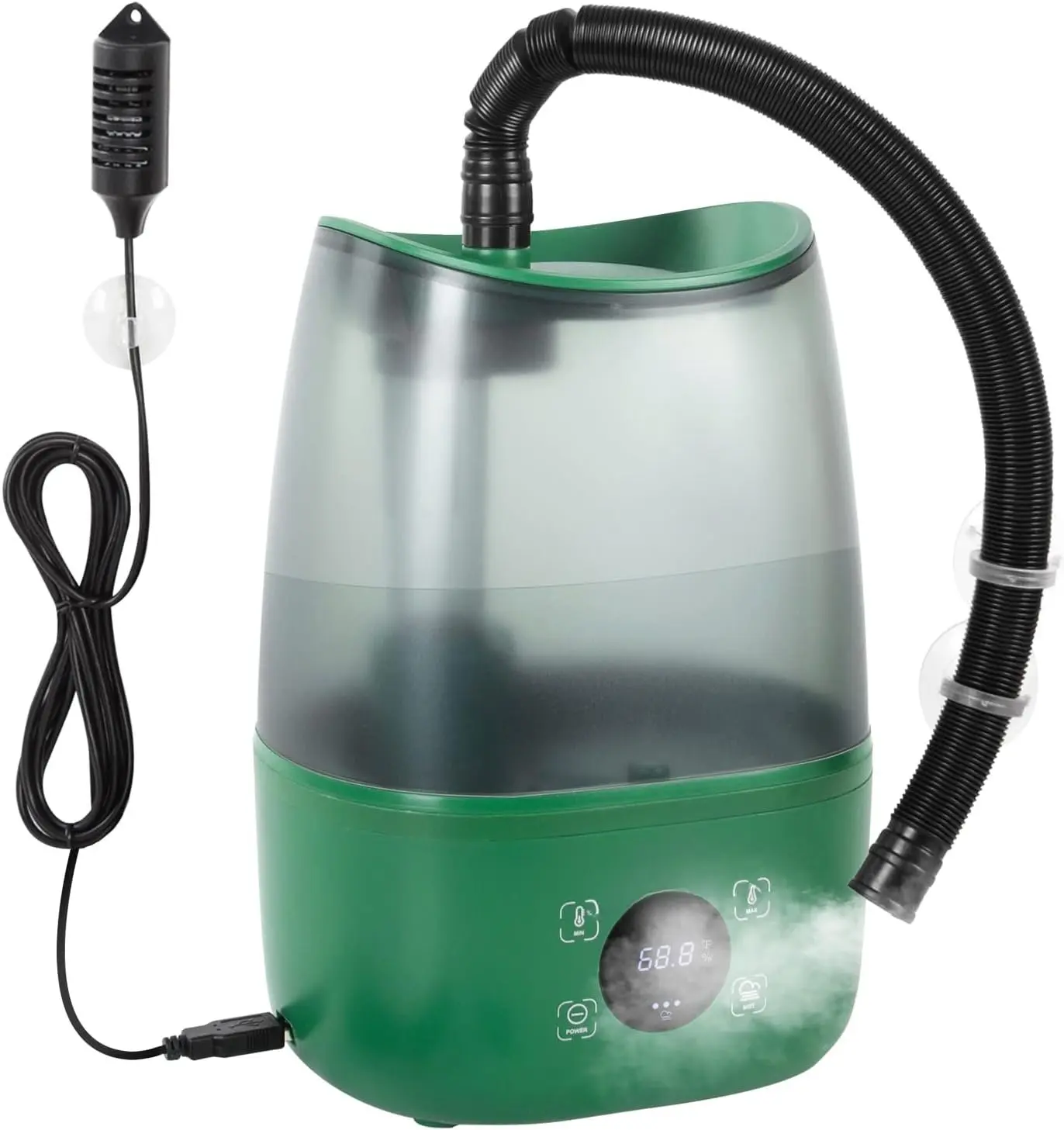 le Humidifier Fogger, 4L Large le Fogger with Humidity Control, Terrarium Humidifiers with Extended Tube Automatic le Misting System for les Amphibians Herps Vivarium