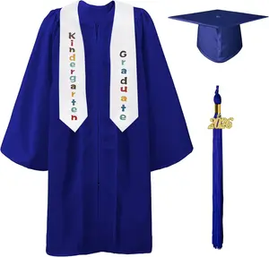 Kindergarten Graduation Cap and Gown Stole Package 2026 Tassel Set for Kids