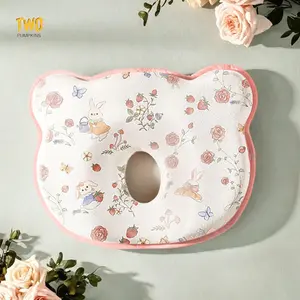 Baby Head Neck Support Pillow, Rabbit Deer Cat Pattern Neck Pillow, Baby Travel Pillow for Stroller Neck Support for Newborn