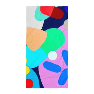 Towel Dolls Soft Cozy Cotton Polyester Terry Printed Towel for Child with Colorful Abstract Design Absorbent Sublimation Towel