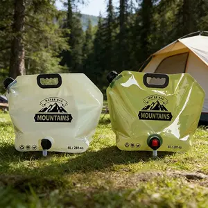 2-Pack Portable Outdoor Water Bags, Foldable Pe Square Storage Bags, Ideal for Camping, Hiking, Picnics, and Travel, Durable and Lightweight Design
