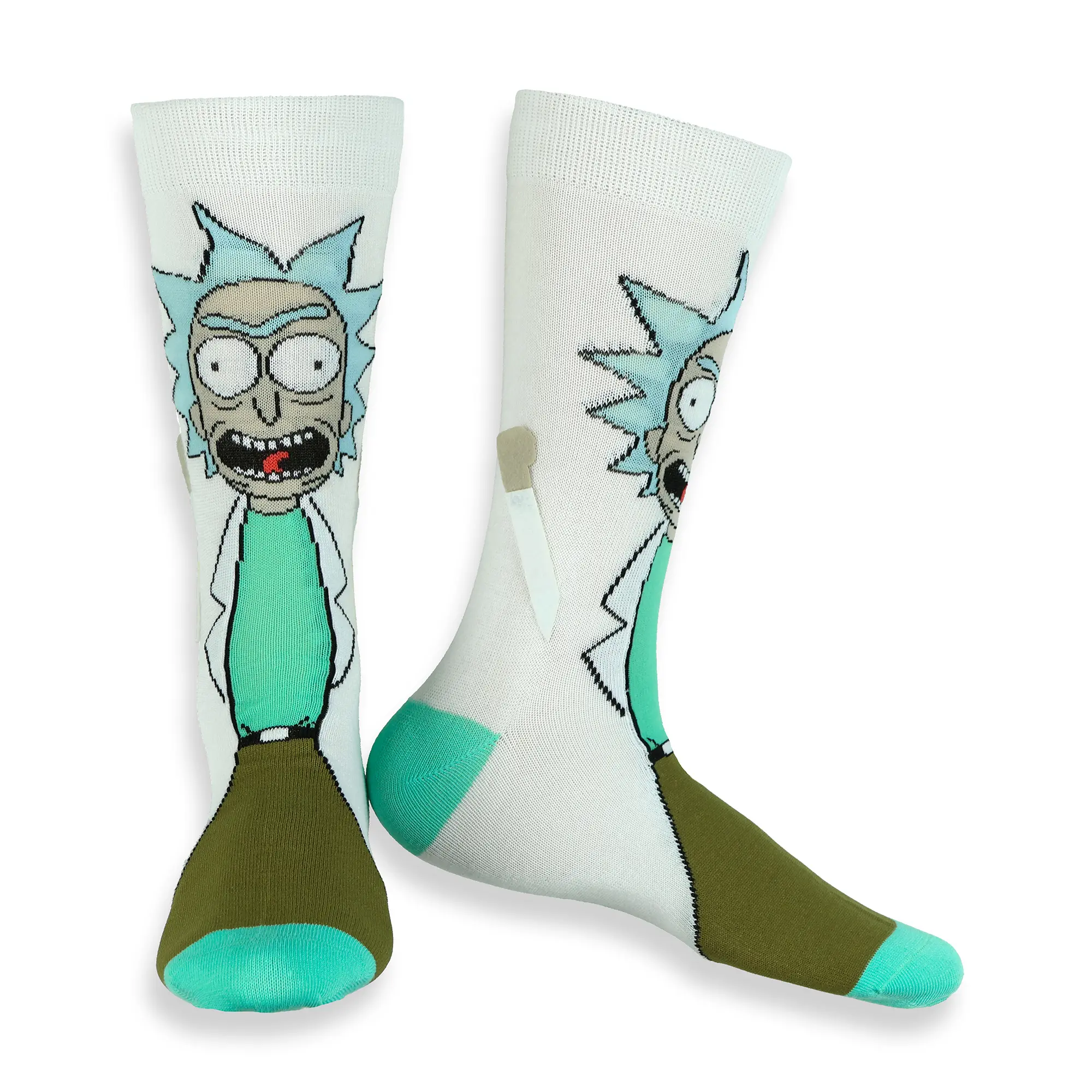 Rick and Morty Socks Men's Rick Character Design 3D Arms Mid Calf Crew Socks 1 Pair Fits Shoe Size 8-12