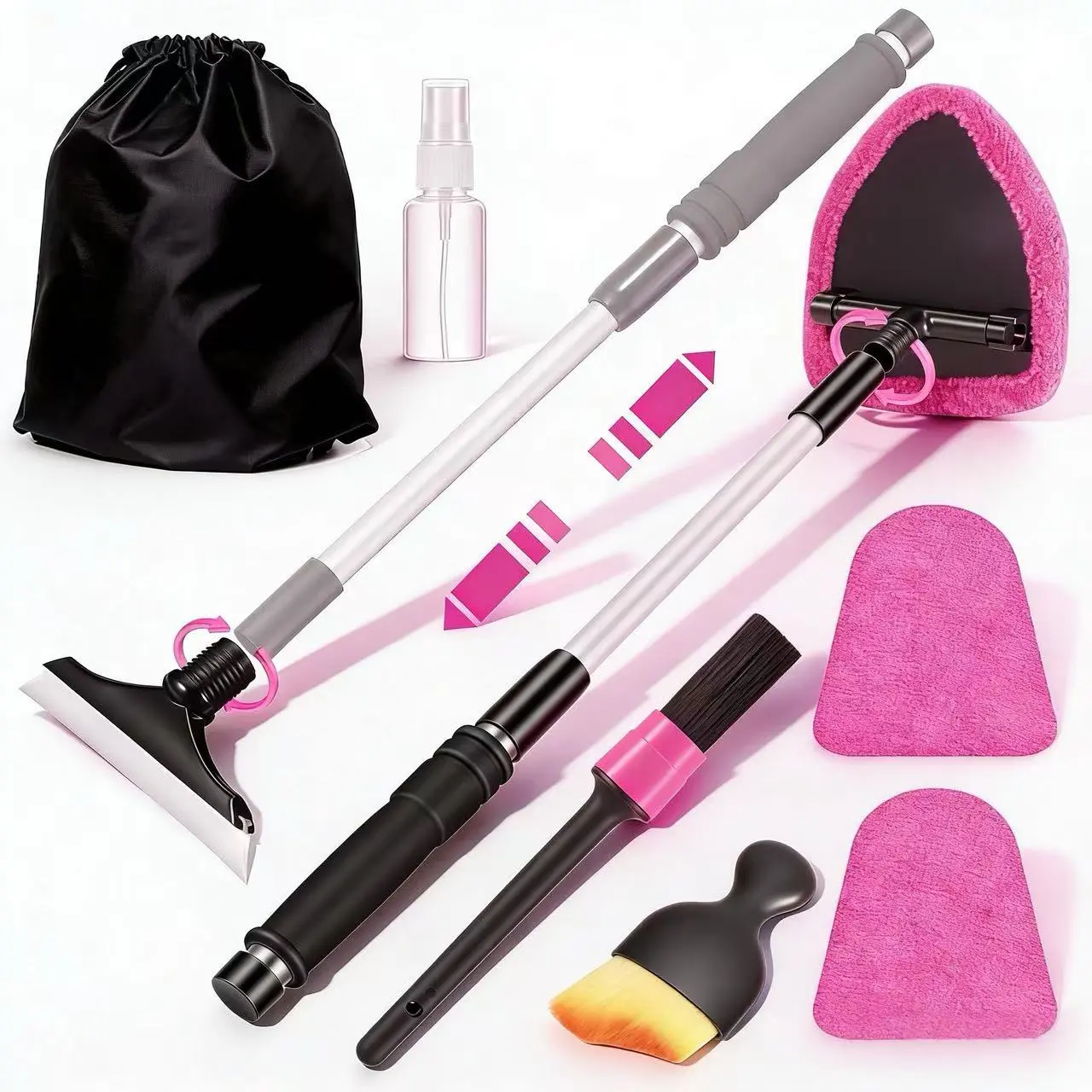 Pink-Car Window Brush