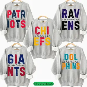 Vintage Football All Team Sweatshirt | Team Colors Retro Style | Game Day Unisex Pullover 0B