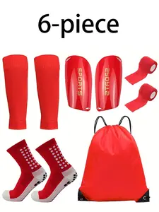 6-piece football set for men's adult football socks+leg covers+leg guards+bandages Football Kit