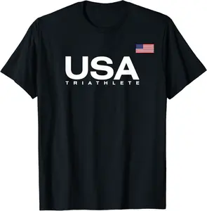 Big USA Triathlete T-Shirt - Alizejaqua Shop BLZB09BYW6X1B