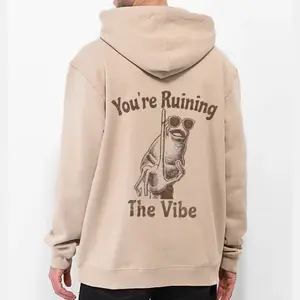 Marcus The Worm You're Ruining The Vibe Print Hoodie, Funny Meme Gamer Pullover, VRChat Brainrot Character Sweatshirt, Cozy Casual Streetwear Hoodie for Men and Women, Hilarious Internet Culture Joke Outfit, Trendy Oversized Hoodie for Meme Fans