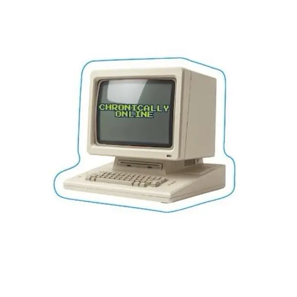 “Chronically Online” Matte Vinyl Sticker