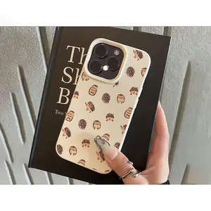Full Screen Hedgehog Pattern Tpu Phone Case for iPhone 17 16e 16 15 14 13 12 11 Pro Max Air X XR XS Max 8 7 Plus, Anti-Drop Matte Back Cover