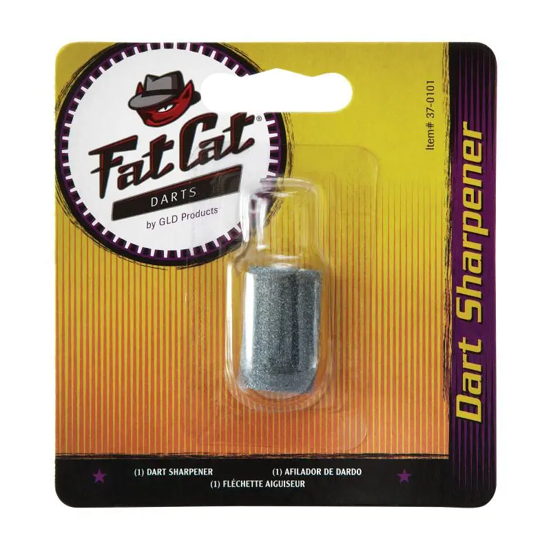 Fat Cat Steel Tip Dart Point Shaper Keychain Tool - Portable Compact Unisex Sport Accessory for Dart Pins, Supports Sharpening, Burr Removal, Shape Retention, Bounce-Out Reduction, Tip Life Extension