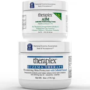 Theraplex Eczema Relief Bundle: Itching Cream (3 Oz) & Therapy Lotion (6 Oz) for Itchy Skin Treatment