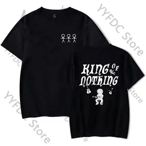 Boywithuke King Of Nothing T-Shirt Men Women Summer Short Sleeve Tee Tops Streetwear Fashion Funny Letter Pattern T Shirt  L683 SWH