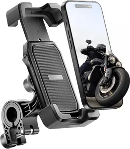 Phone Mount,  Phone Holder, [2025 Upgrade] One Hand Operation Scooter Phone Holder, ATV Phone Mount, for ,Bicycle Handlebar Accessories for 4.7-7.0 inch Smartphones