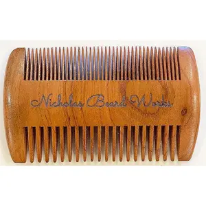 Natural Apricot Wood Beard & Mustache Comb