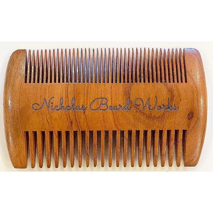 Natural Apricot Wood Beard & Mustache Comb Natural Apricot Wood Beard & Mustache Comb