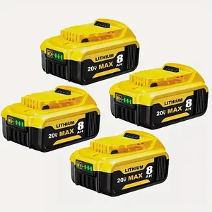 For Dewalt-2-4-6-8Pack 8000mAh 20V MAX Lithium,lon Extended-Range Batteries for DCB200DCB201 DCB206 DCB207 Tools ReplacementsHigh Capacity Cordless Power Tool Battery