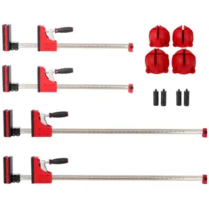 47.2*2*6.3 Inch 12-Piece Parallel Clamp Kit, 24-inch & 40-inch Clamps + Bench Dogs + Framing Blocks, 1700LBS Heavy-Duty Clamping Force, 90° Precision Alignment Woodworking Tools for DIY & Cabinet Making
