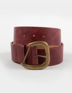 Basic Womens Belt, Burgundy
