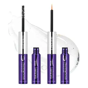 2-in-1 Lash & Brow Growth Serum, Dual-Ended Eyelash & Eyebrow Enhancer, Peptide & Vitamin Formula for Longer, Thicker Lashes and Fuller Brows, Eye-Safe, Vegan & Cruelty-Free, 5 mL + 5 mL