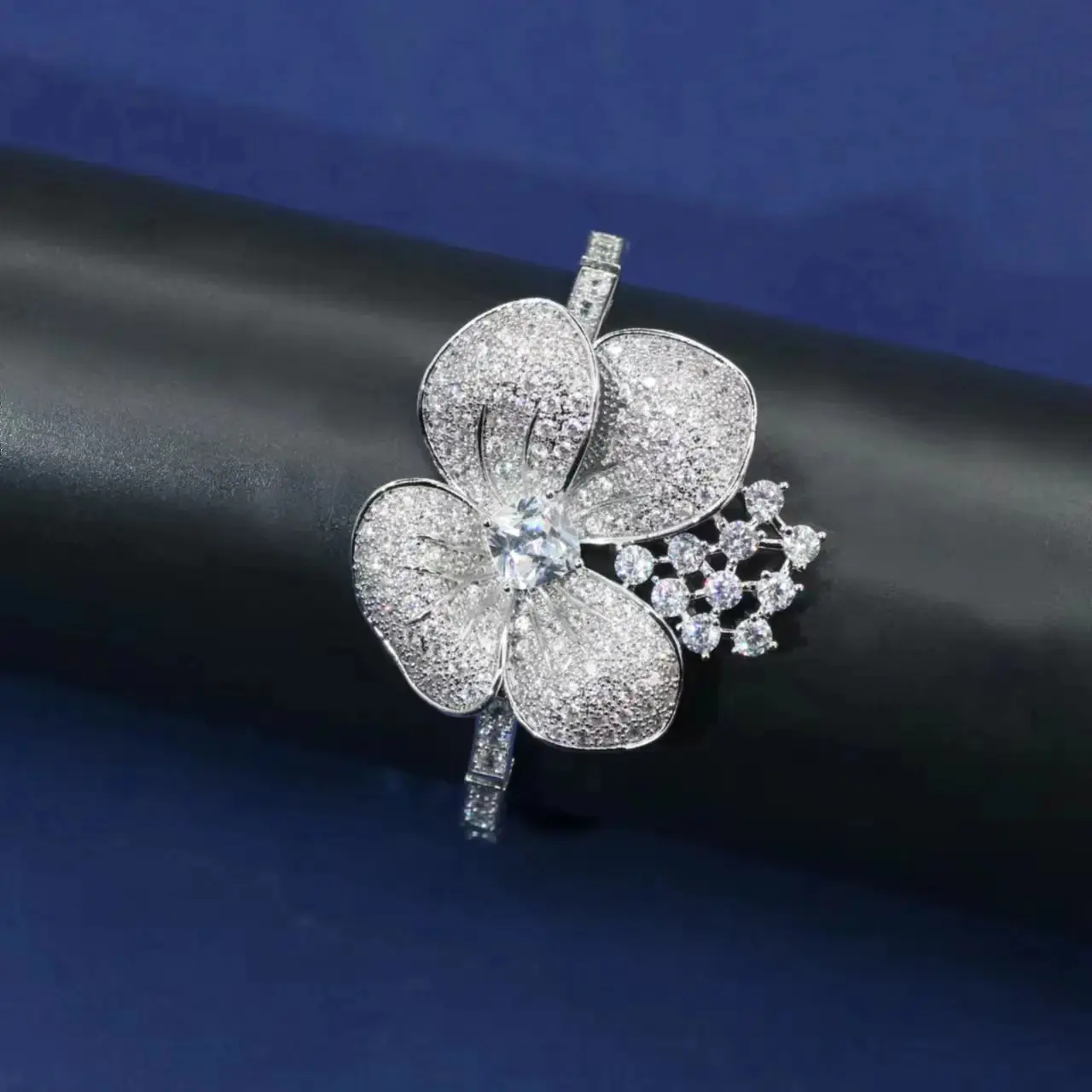 White bracelet on a white background